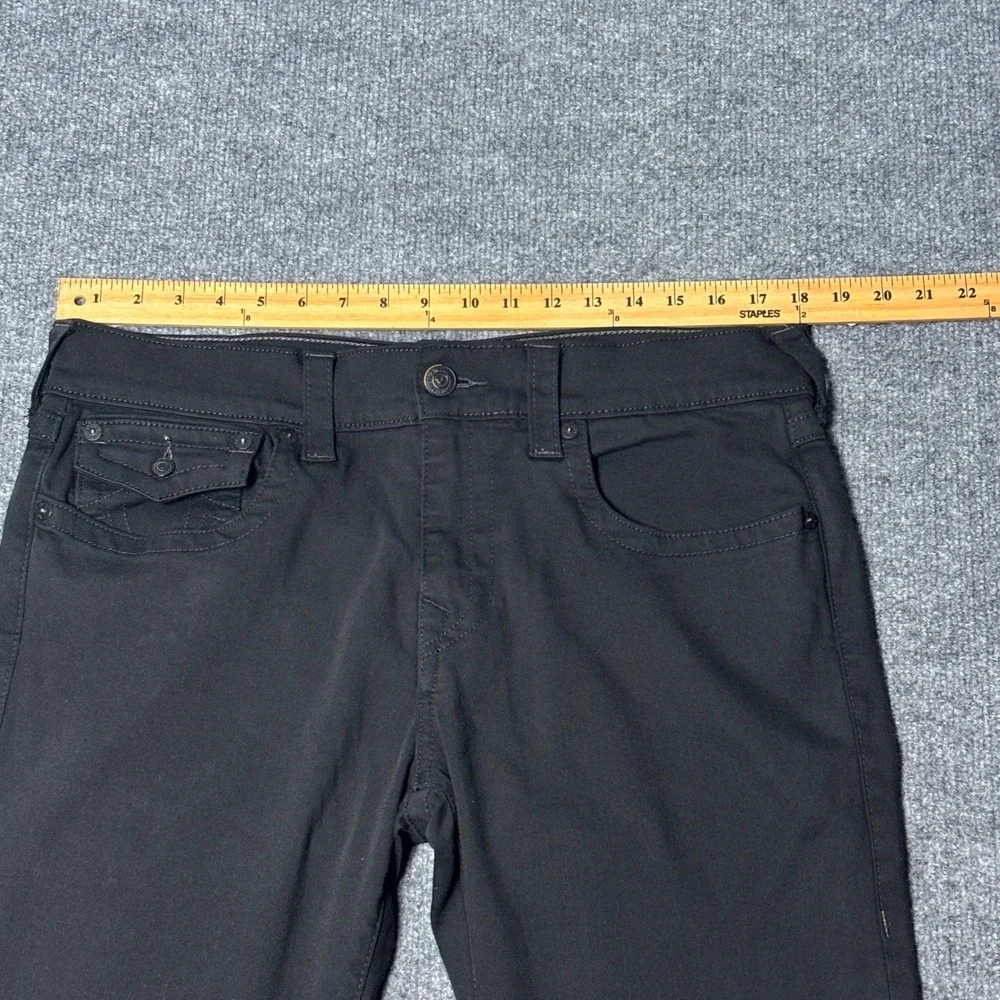 True Religion Jeans Mens 34 Black Geno Relaxed Slim Fit Stretch Denim Pants - Picture 13 of 16